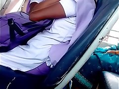 Madurai college girl lifting her chudi in bus