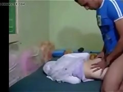 Desi Bangladeshi colleje girl Sabina first sex with bf in her room